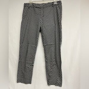 Gap Slim Cropped Pants in navy blue and white Geometric Print. Great condition!